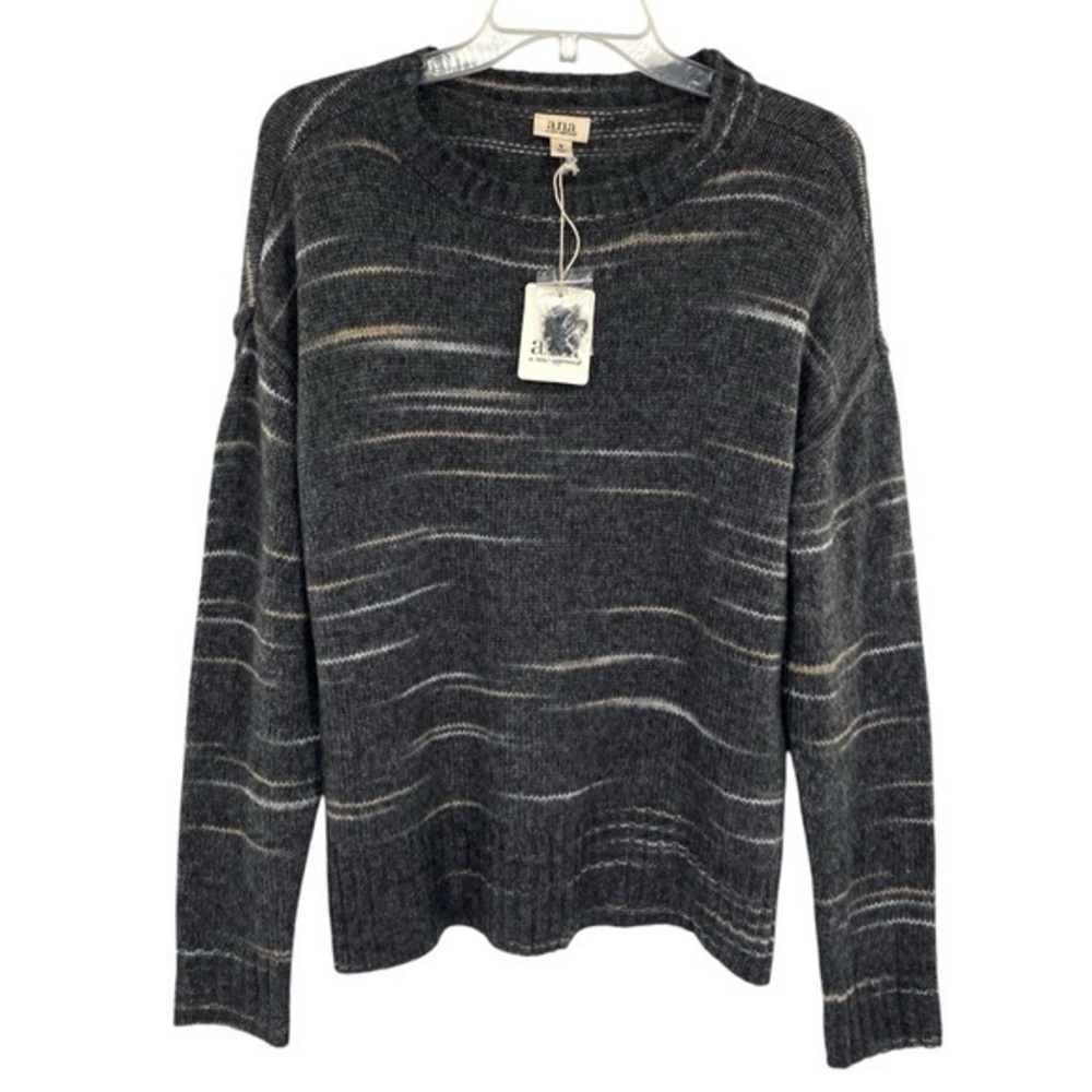 a.n.a. A New Approach Women’s Drop Shoulder Grey Knit Sweater